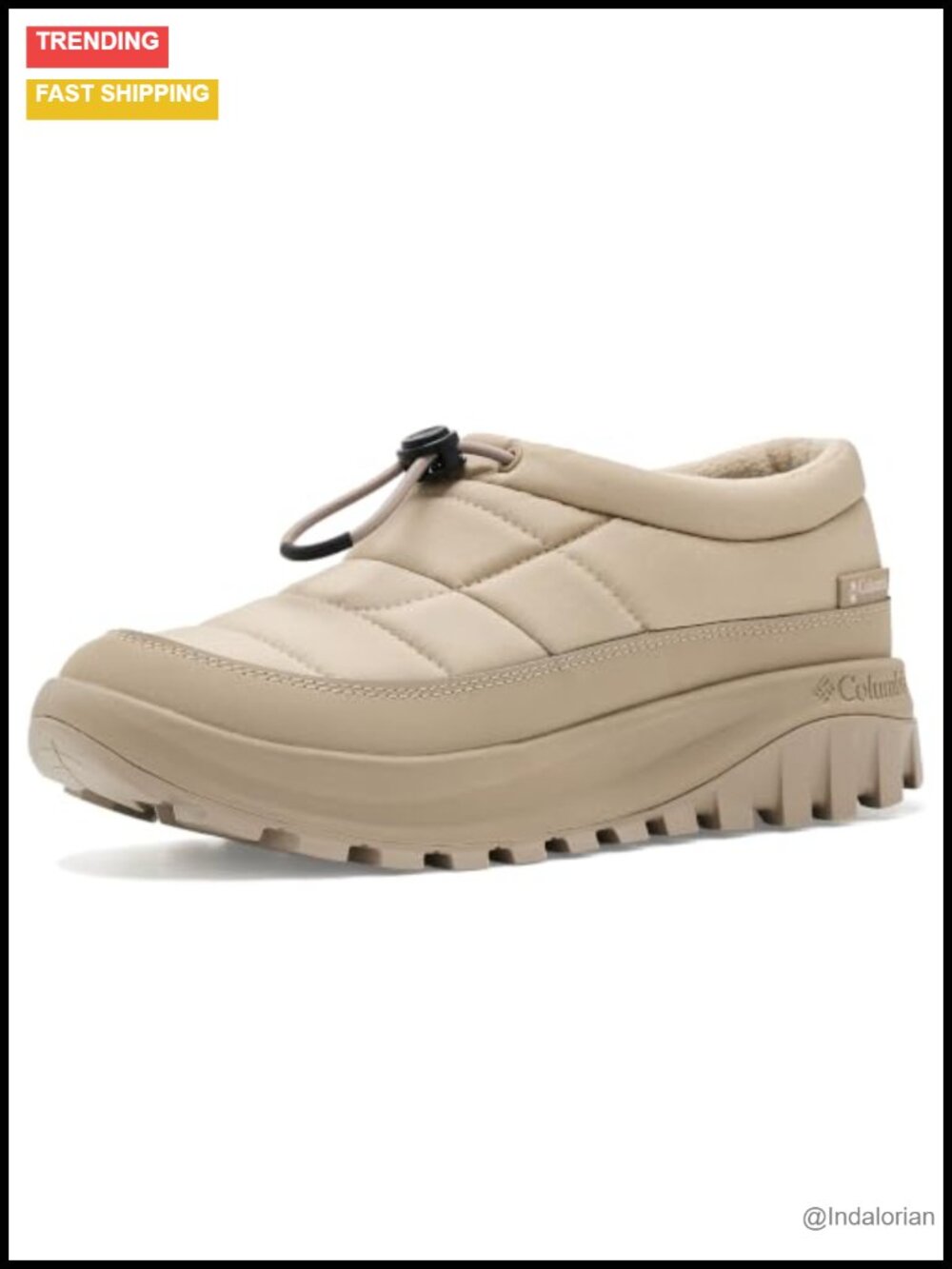 Columbia Snowtrot Unwind Puffy Slippers Fleece Lined Water Resistant Pull-On